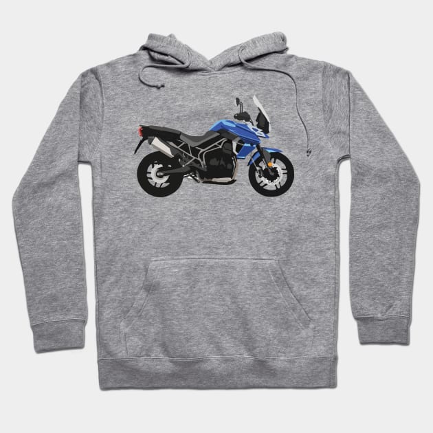 Motorcycle Triumph Tiger 800 XRx Hoodie by WiredDesigns